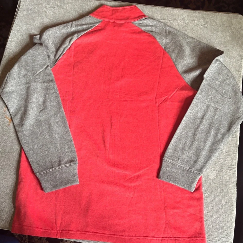 Louisville Cardinals Pullover‎ Quarter Zip Red Gray Long Sleeve Large